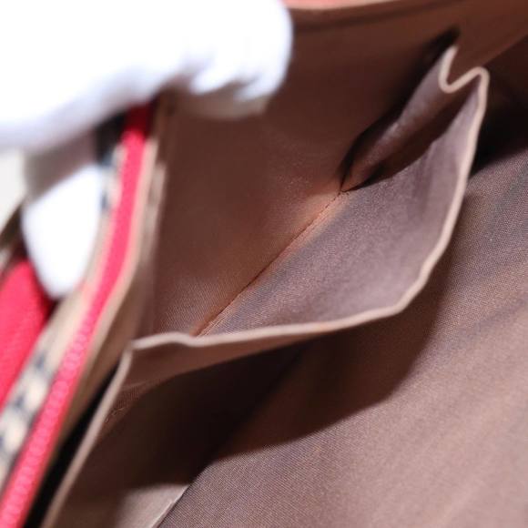 BURBERRY Nova Check Tote Bag Canvas Beige Red Auth 82269 - Picture 12 of 16